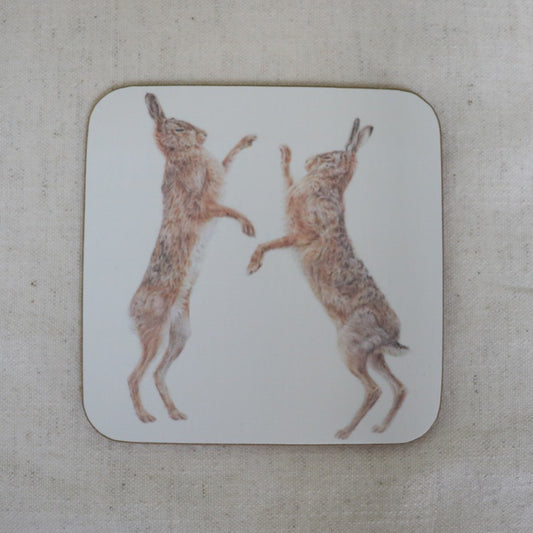 Boxing Hare Coaster