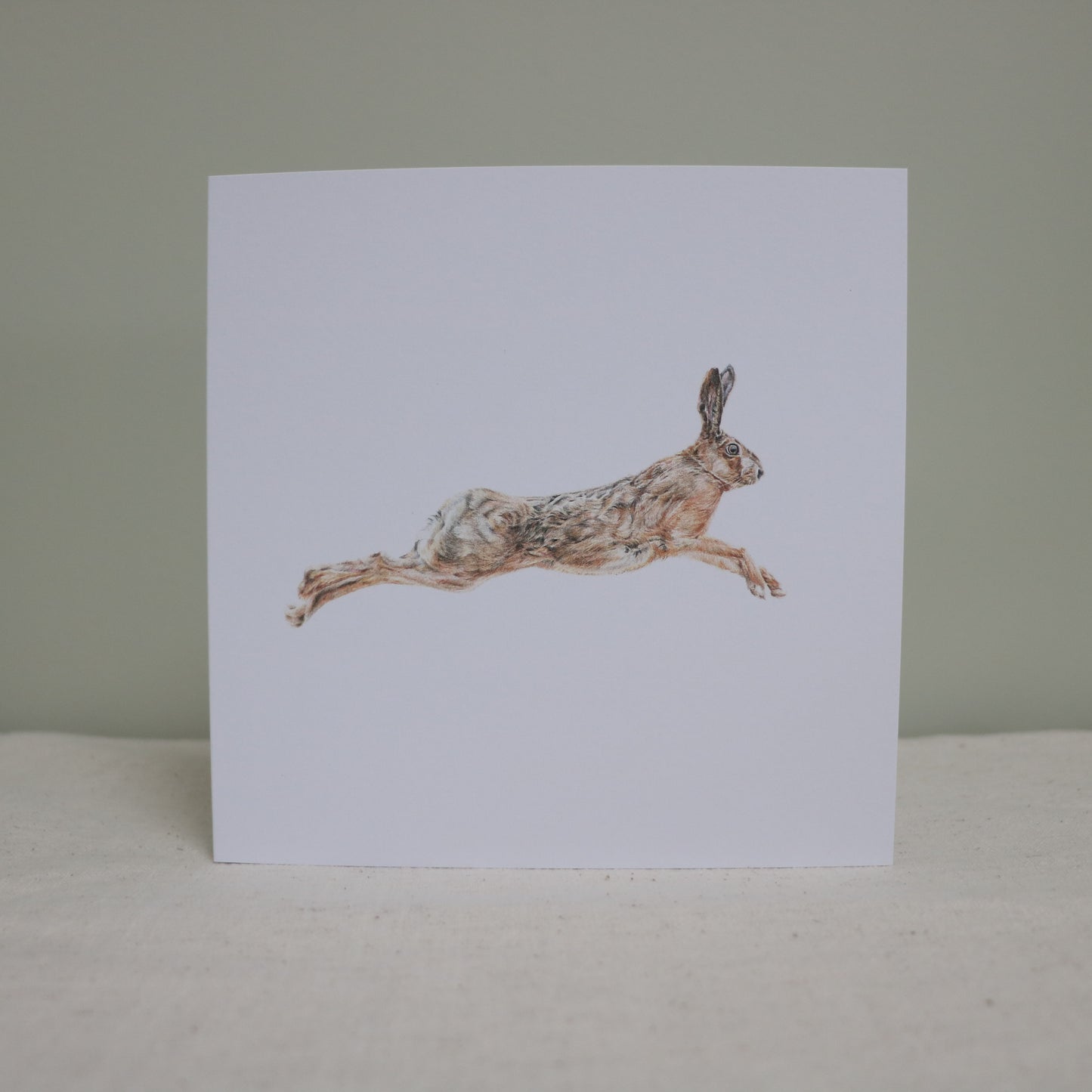 Leaping Hare - Greetings Card