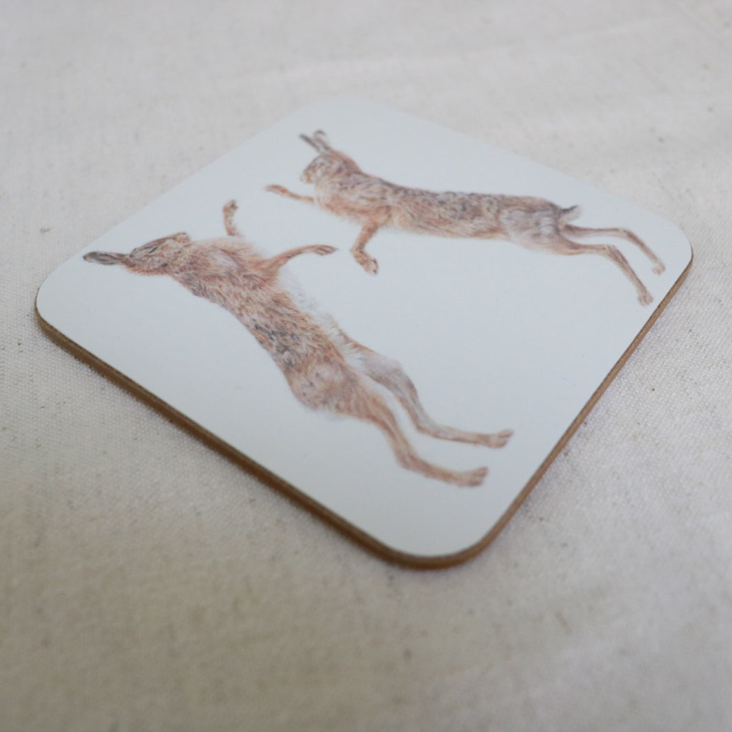 Boxing Hare Coaster