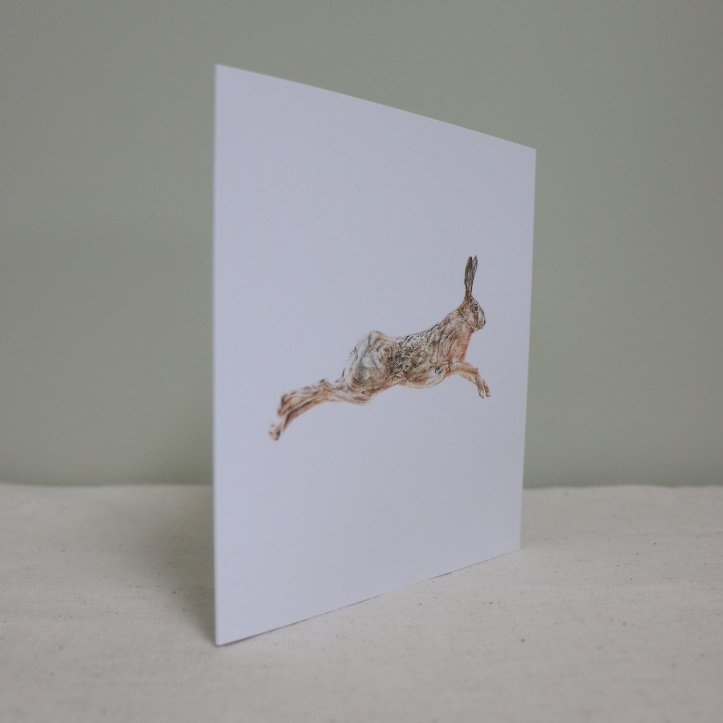 Leaping Hare - Greetings Card