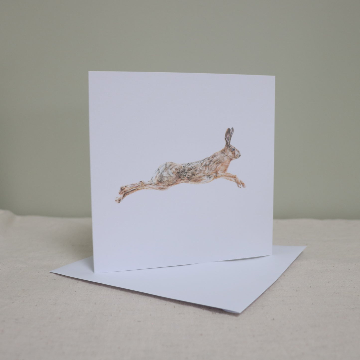 Leaping Hare - Greetings Card