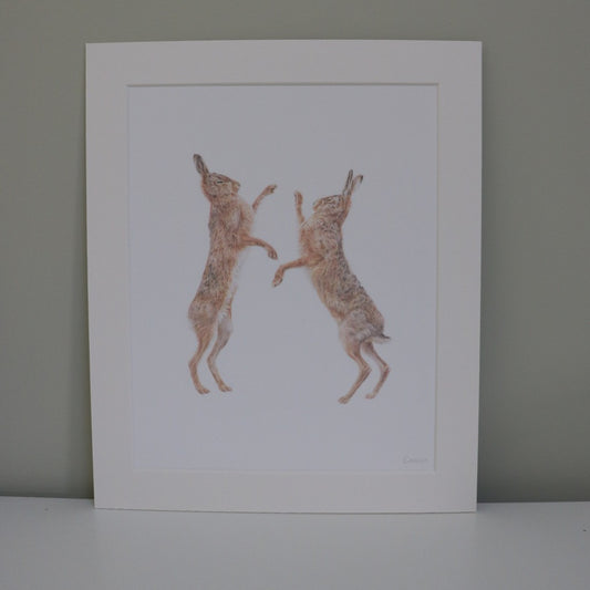 Boxing Hares- Print